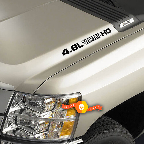 4,3L Vortec V6 Motorhauben-Vinylaufkleber für GMC Sierra