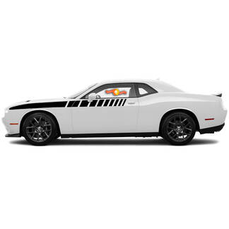 Für 2008–2014 Dodge Challenger halbe Länge Strobe Seitenstreifen Racing Aufkleber
