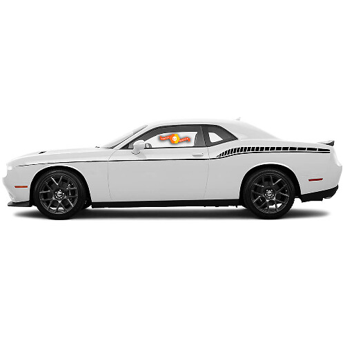 Akzent-Seitenstreifen Vinyl-Aufkleber-Set für Dodge Challenger