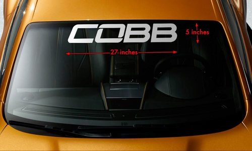 COBB MAZDASPEED SUBARU FORD ST Windschutzscheiben-Banner-Vinyl-Aufkleber, 68,6 x 12,7 cm