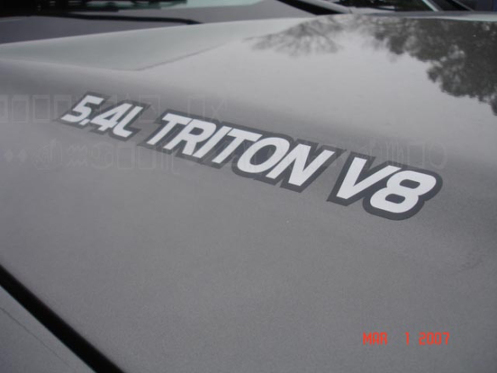 2 Ford 5.4l Triton V8 Hauben-LKW-AUFKLEBER Vinyl-Aufkleber