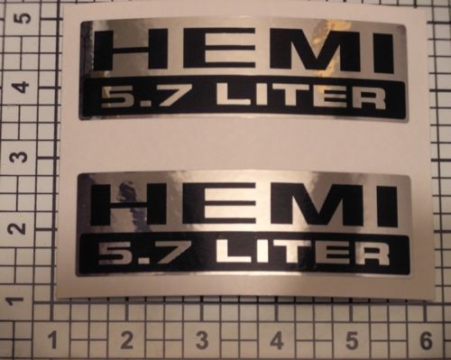 Hemi Decals 5,7 Liter Chrom Schwarz Set X2 Paar Stroker Diesel