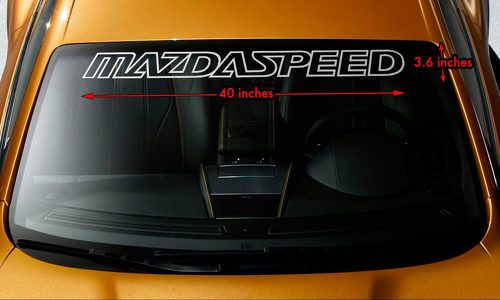 MAZDA MAZDASPEED Windschutzscheiben-Banner, hitzebeständiger Vinyl-Aufkleber, 40 