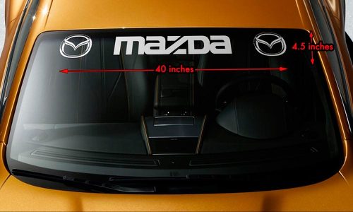 MAZDA STYLE #3 Windschutzscheiben-Banner, Vinyl, langlebig, Premium-Aufkleber, 101,6 x 11,4 cm