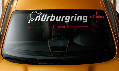 NÜRBURGRING THE RING Windschutzscheiben-Banner, langlebiger Vinyl-Aufkleber, 31 