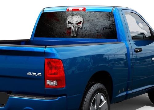 Punisher Skull Blood Metal Heckscheibenaufkleber Pick-up Truck SUV Car