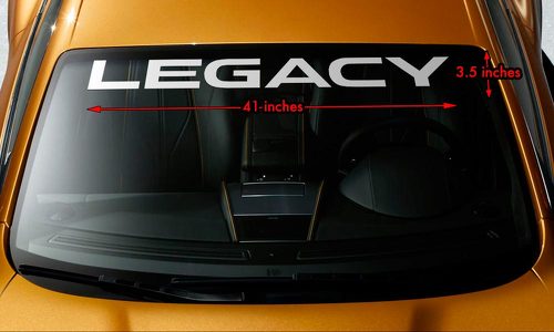 SUBARU LEGACY Premium Windschutzscheiben-Banner, langlebiger Vinyl-Aufkleber, 41 x 3,5 Zoll
