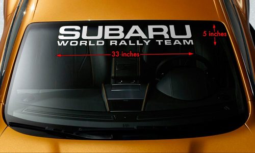 SUBARU WORLD RALLY TEAM WRX STI WRC Windschutzscheiben-Banner, Vinyl-Aufkleber, 33 