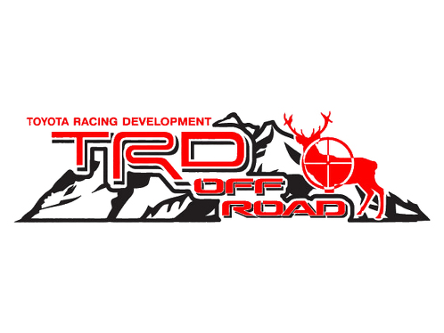 2 TOYOTA TRD OFF Mountain TRD Racing Entwicklungsseiten-Vinyl-Aufkleber 5