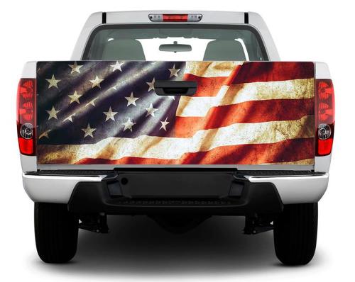 USA-Flagge patriotischer Vintage Heckklappen-Aufkleber, Aufkleber, Pick-up-Truck, SUV, Auto