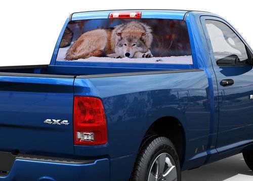 Wolf Schneewald Heckscheibenaufkleber Pick-up Truck SUV Car