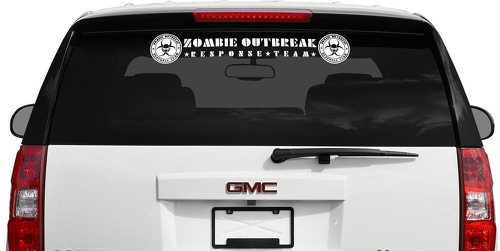 Zombie Outbreak Response Team Logo Skull Biohazard Windschutzscheiben-Auto-Vinyl-Banner-Aufkleber