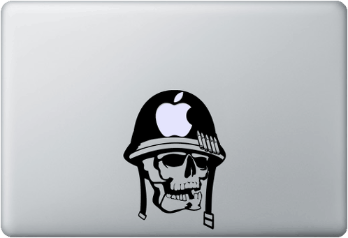 Armee Schädel MacBook Aufkleber Aufkleber
