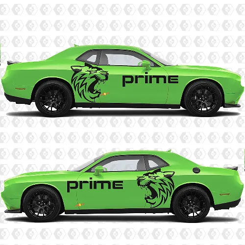 Mopar Outline Decal For Body Windows Challenger Charger Hellcat Ram 2PC
