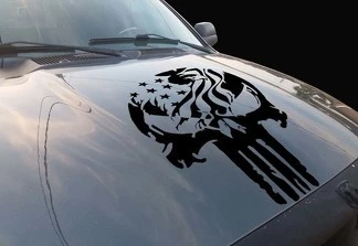Skull Totenkopf Heavy Metal Motorhauben Aufkleber